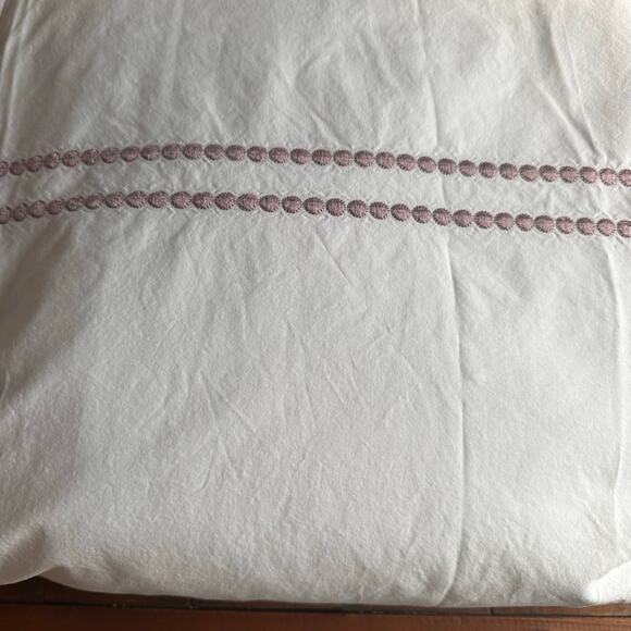 Pottery Barn Pearl Organic Percale Duvet Cover King Size Lavender Purple Dots - Picture 6 of 6